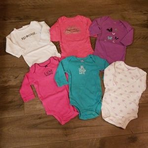 Lot of 6 longsleeve bodysuits